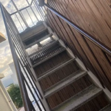 手すり塗装 上塗り